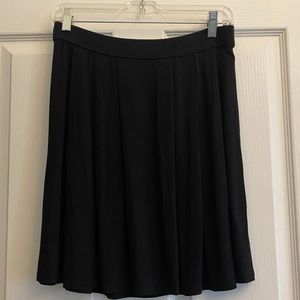 Eileen Fisher System Short Pleated Skirt in Black Jersey Knit - Petite M